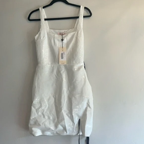 NWT Club L London Sequin Square Neck Mini Dress - Picture 1 of 9